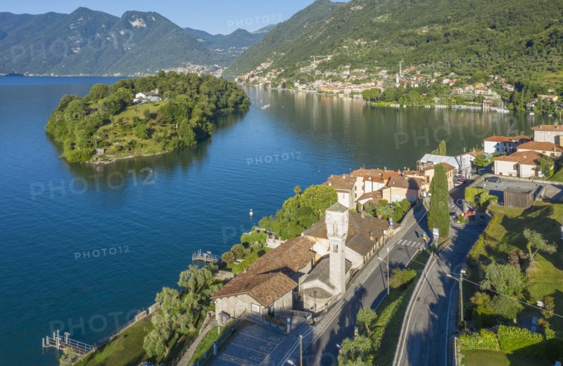 Isola Comacina island in Lake Como in Lombardy, Italy