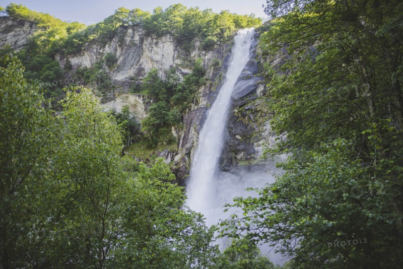 Waterfall in Foroglio, Switzerland