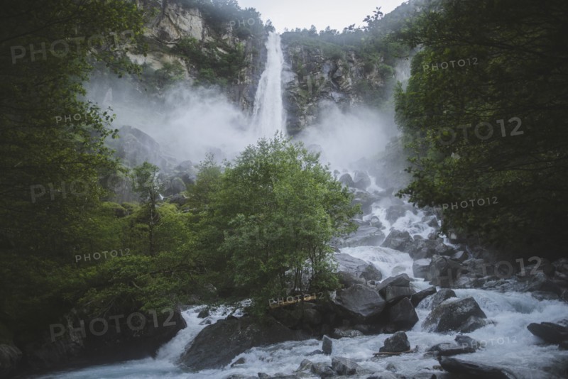 Waterfall in Ticino, Switzerland