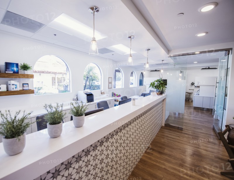 Reception area of a dentist's surgery