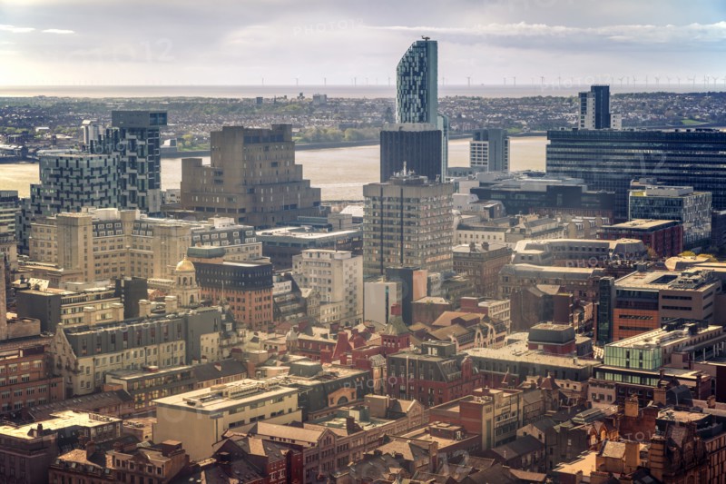Cityscape of Liverpool, England