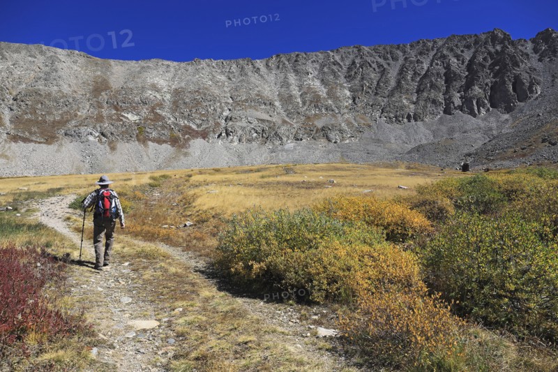 Man hiking on Mayflower Gulch in Colorado