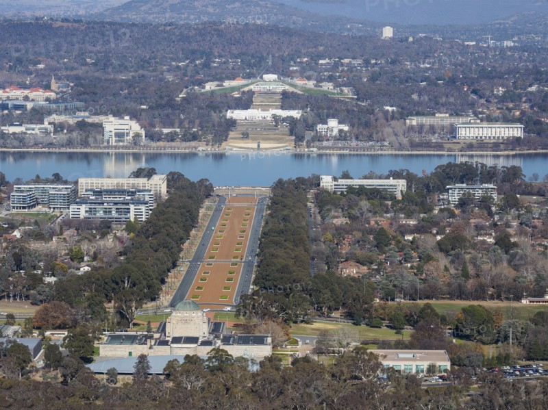Aerial view of Canberra, Australia