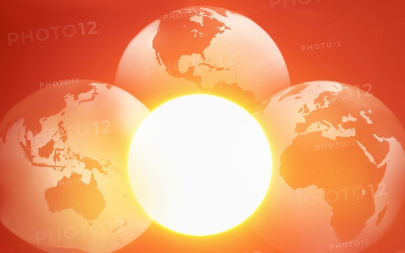 Planet Earth orbiting the sun