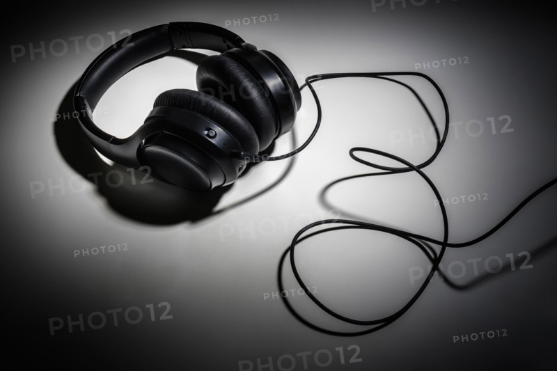 Headphones in shadow