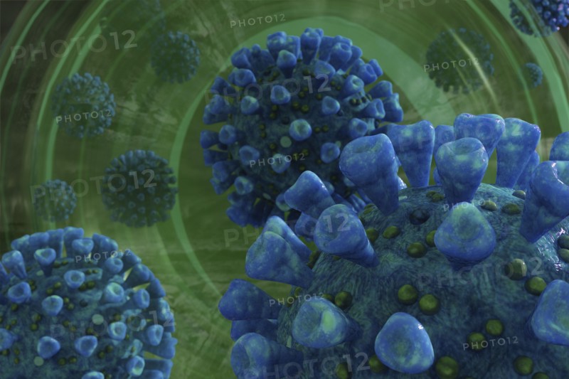 Digitally generated image of Coronavirus