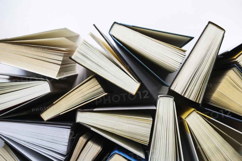 Books viewed from directly above