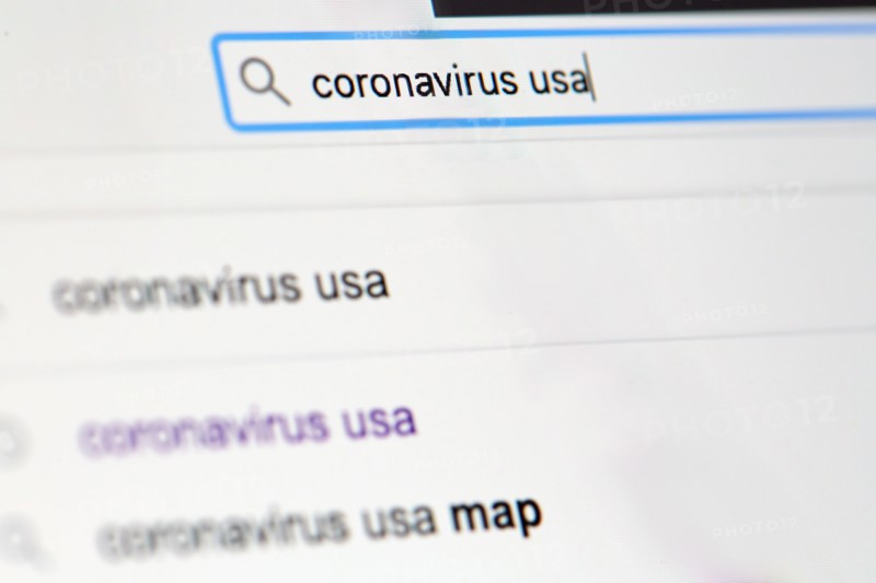 Internet search for 'coronavirus'