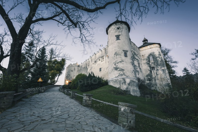 Poland,  Lesser Poland, Niedzica, White castle on hill