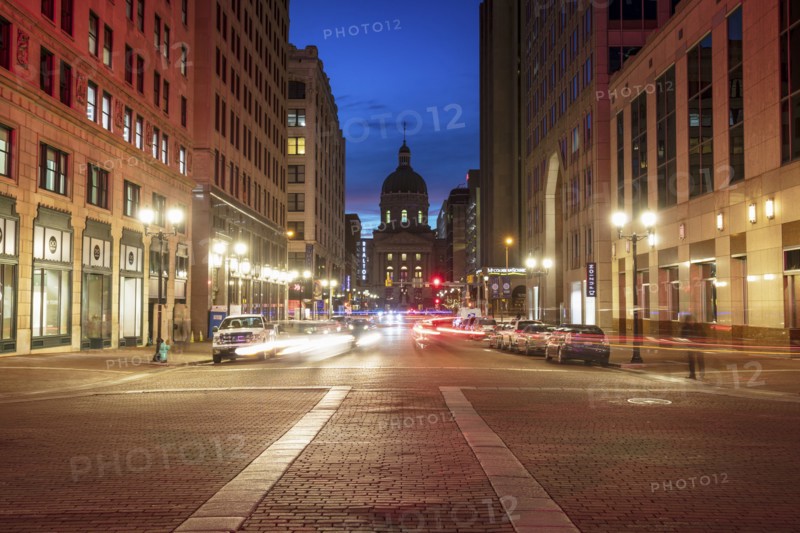 Indianapolis, Indiana, USA, Indiana State Capitol at night