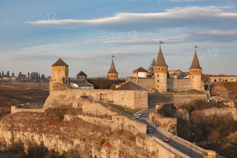 Ukraine, Oblast, Kamianets Podilskyi, Exterior of Kamianets-Podilskyi Castle