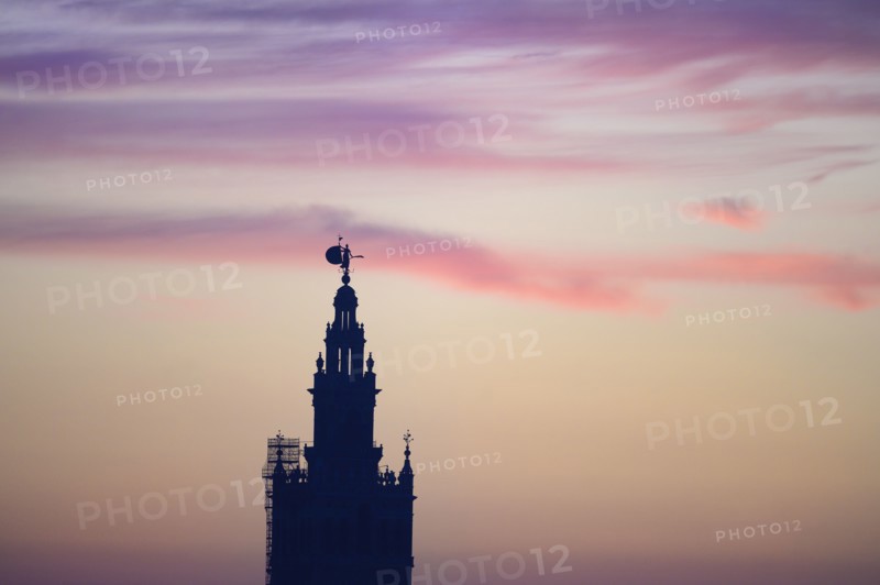 Spain, Seville, Giralda and Catherdral of Seville, Top of Giralda tower