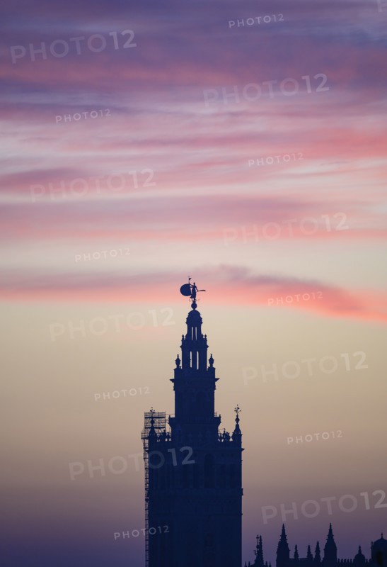 Spain, Seville, Giralda and Catherdral of Seville, Top of Giralda tower