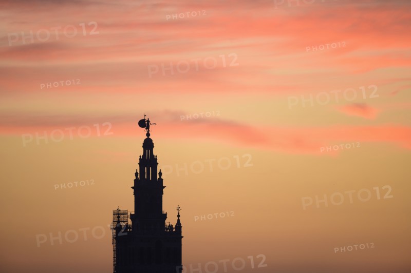 Spain, Seville, Giralda and Catherdral of Seville, Top of Giralda tower
