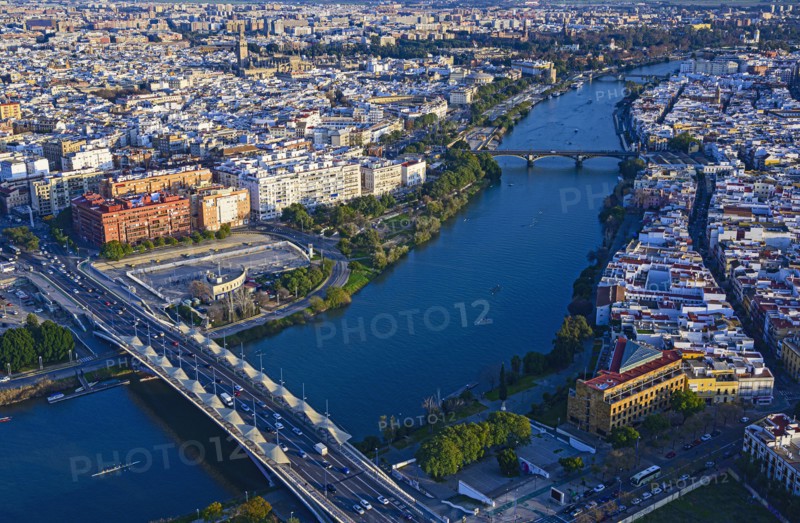 Spain, Andalusia, Seville, Aerial view of cityscape