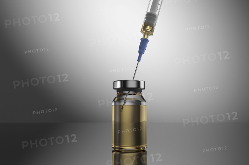 Studio shot of Corona virus vaccine