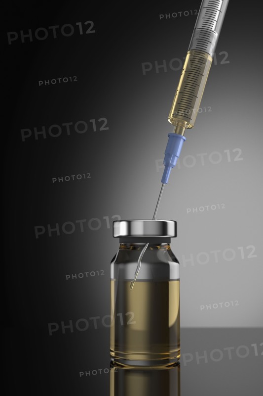 Studio shot of Corona virus vaccine