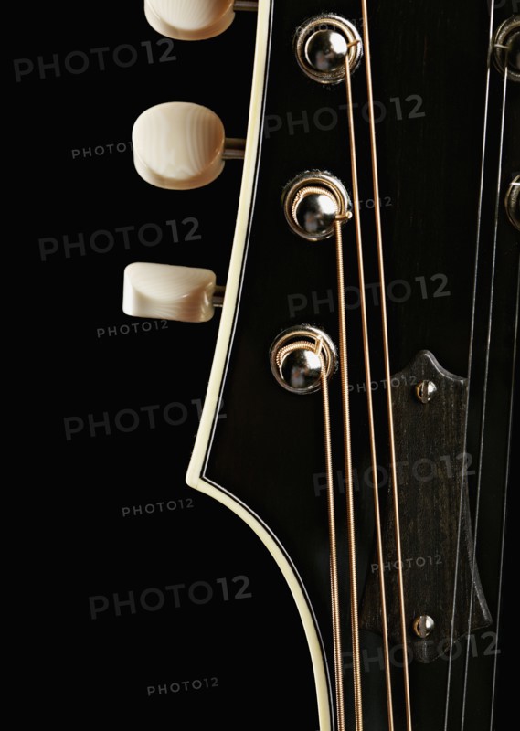 Close up of classical guitar - headstock