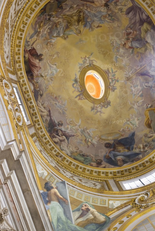 Frescoes on chapel ceiling