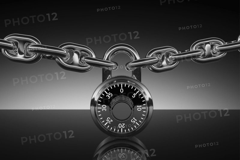Padlock on chain