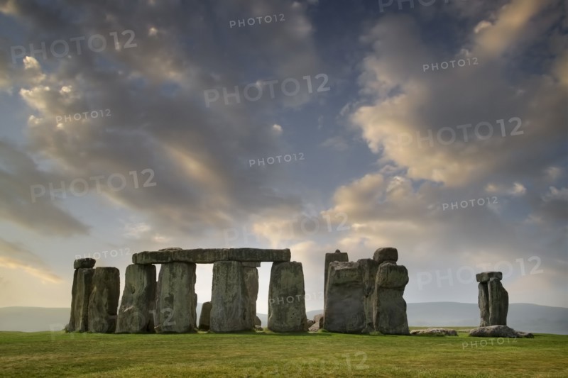 United Kingdom, England, Clouds above Stonehenge