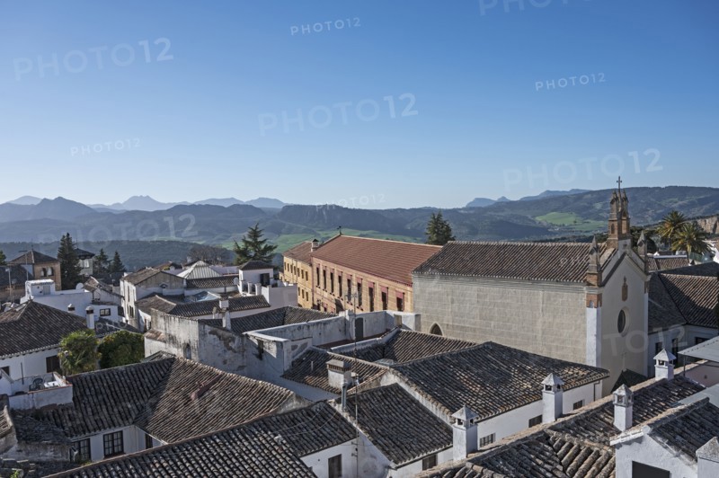 Spain, Ronda, Townscape and Sierra de Grazalema