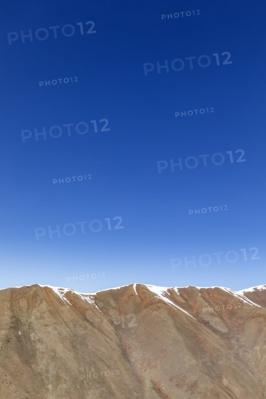 USA, Idaho, Bellevue, Mountain peaks under blue sky