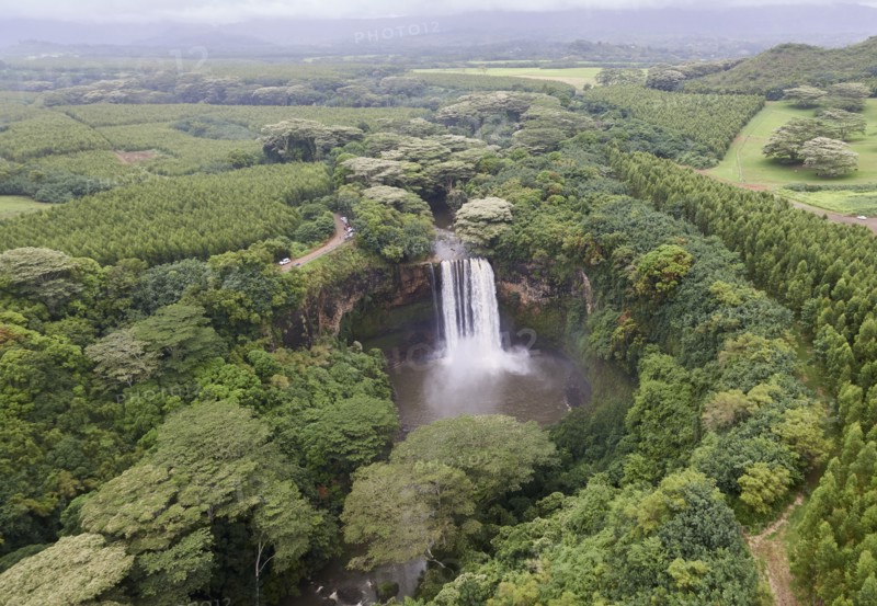 USA, Hawaii, Kauai, Waterfall in forest