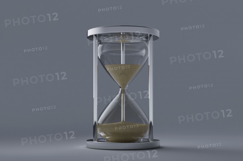 Studio shot of hourglass