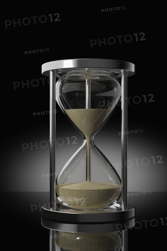 Studio shot of hourglass