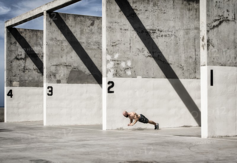 Man doing push-ups