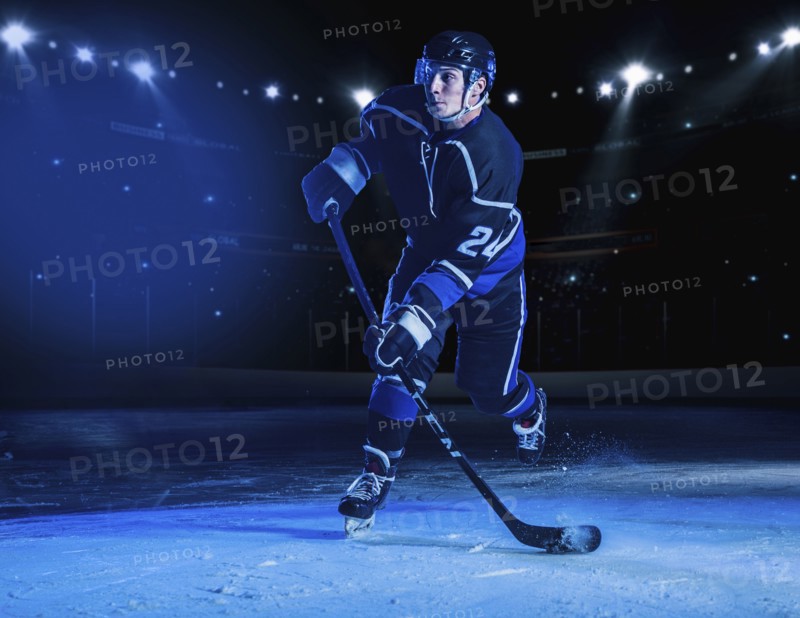 Hockey player on ice