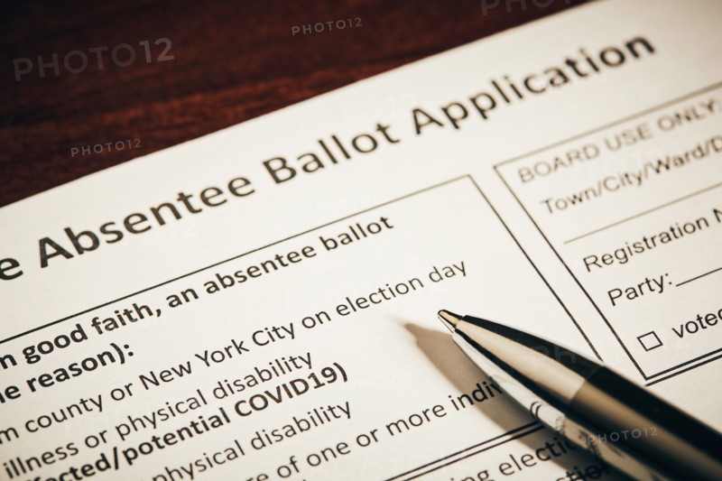 Pen on absentee ballot application