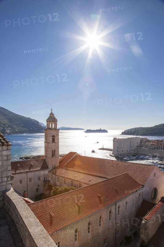 Croatia, Dubrovnik, Medieval church on waterfront