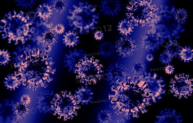 Digitally generated image of coronavirus