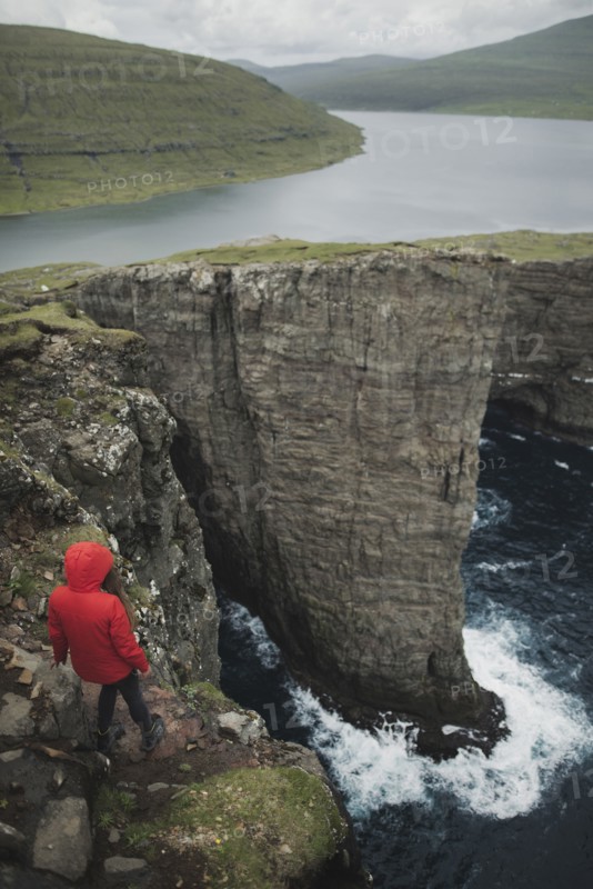 Denmark, Faroe Islands, Sorvagsvatn lake