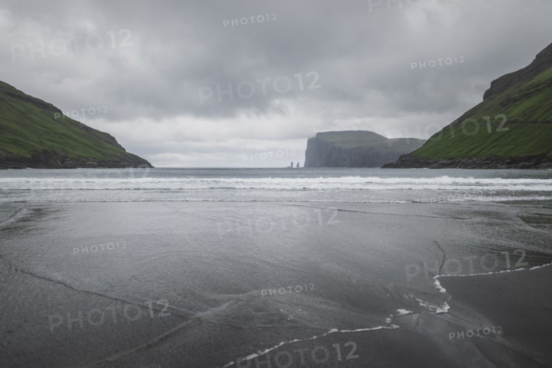 Denmark, Beach in foggy day,