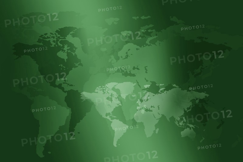 World map in green color on green,,