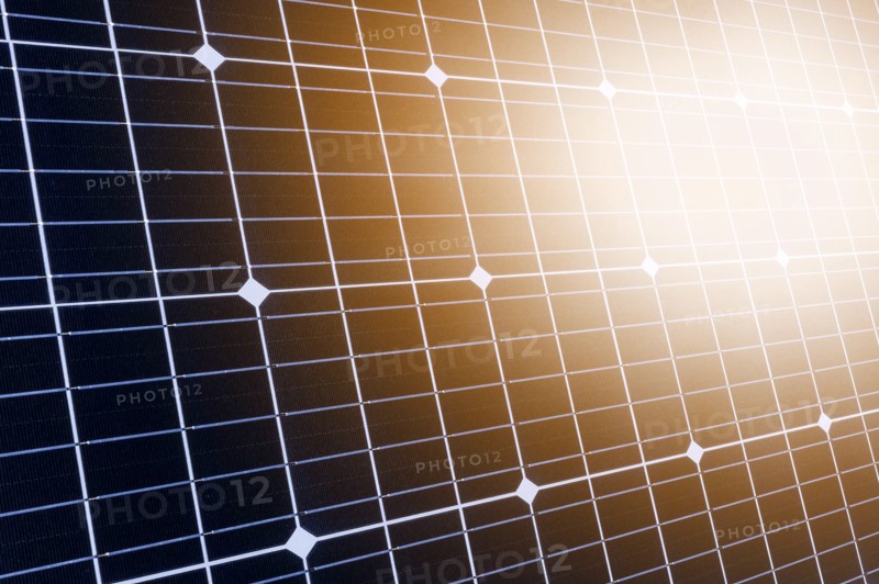 Sunlight reflecting in solar panel,,