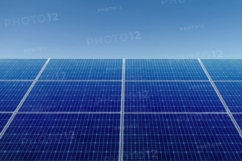 Solar panel and blue sky,,