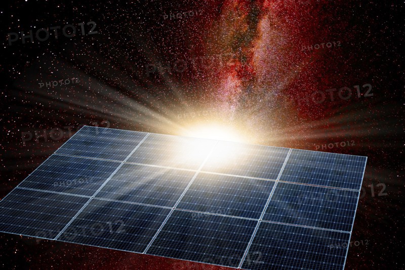 Solar panel in space,,