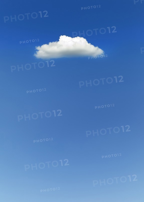 Single cloud in blue sky,,