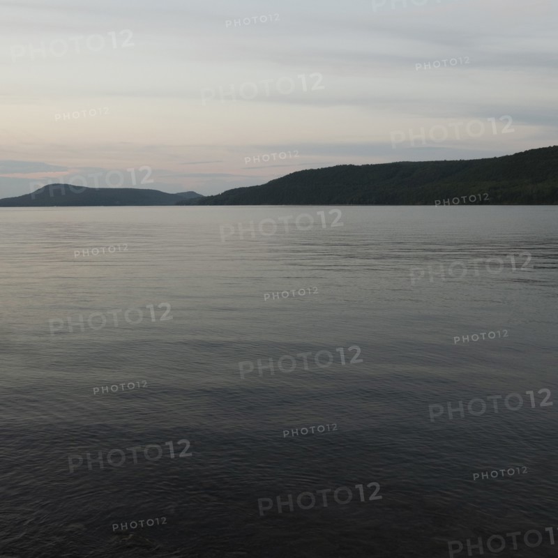 USA, Otsego Lake at dusk,