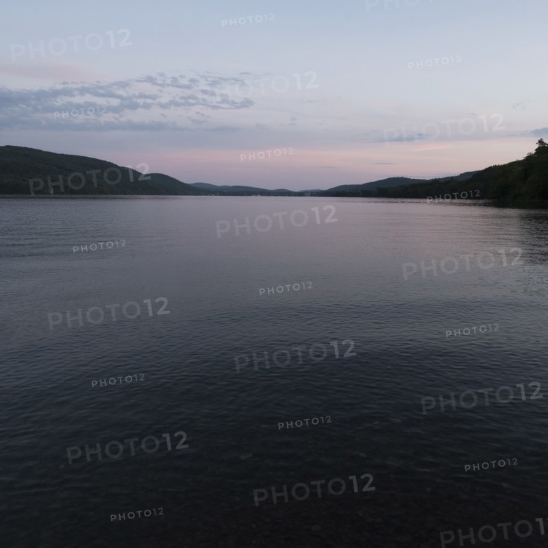 USA, Otsego Lake at dusk,