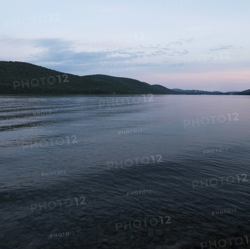 USA, Otsego Lake at dusk,
