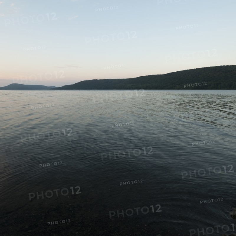 USA, Otsego Lake at dusk,