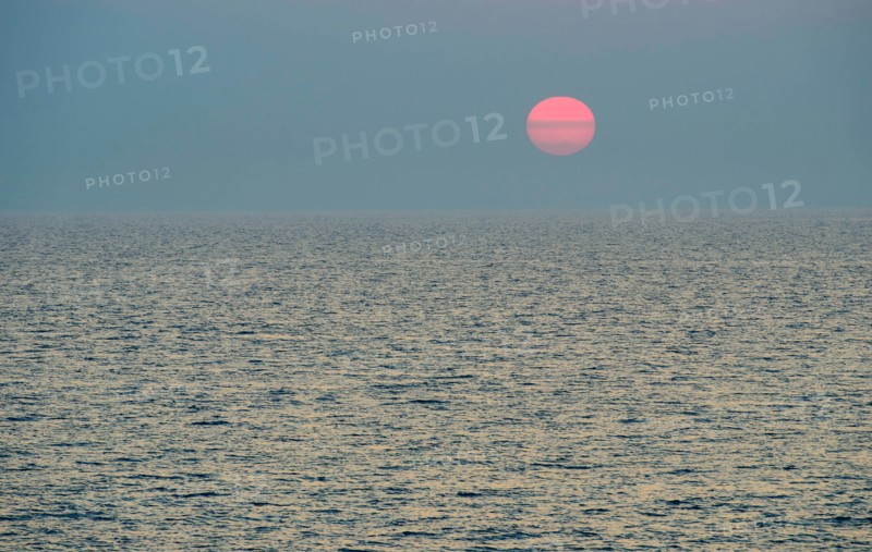 Sunset over Mediterranean sea