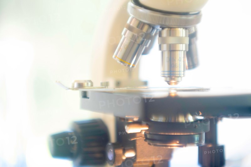 Microscope in laboratory