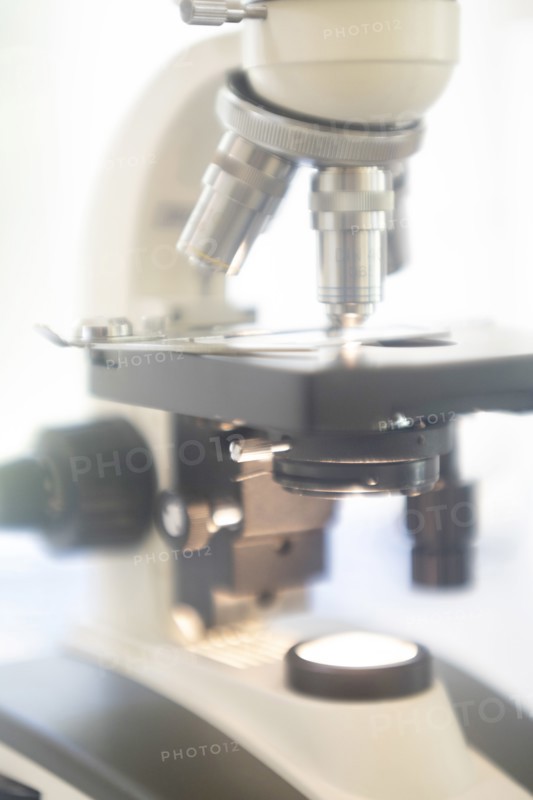 Microscope in laboratory