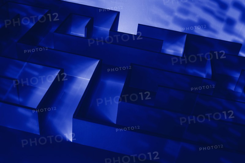 Abstract background with blue maze